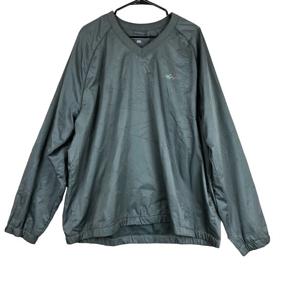 Greg Norman Mens Jacket Forest Green Golf Warm-up Pullover Windbreaker XXL - Picture 1 of 13